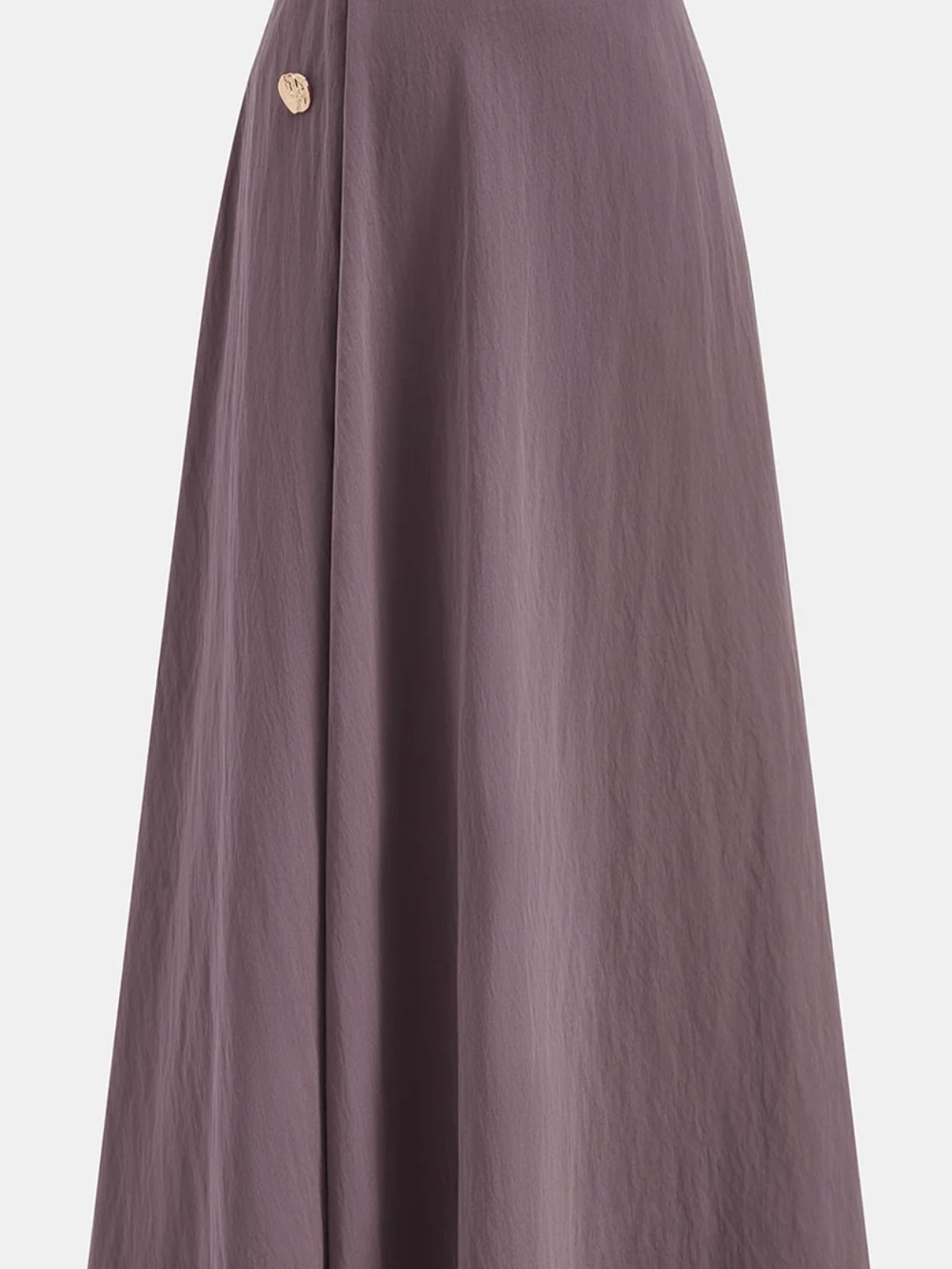 Commense Cotton Blend Buttoned A-Line Maxi Skirt
